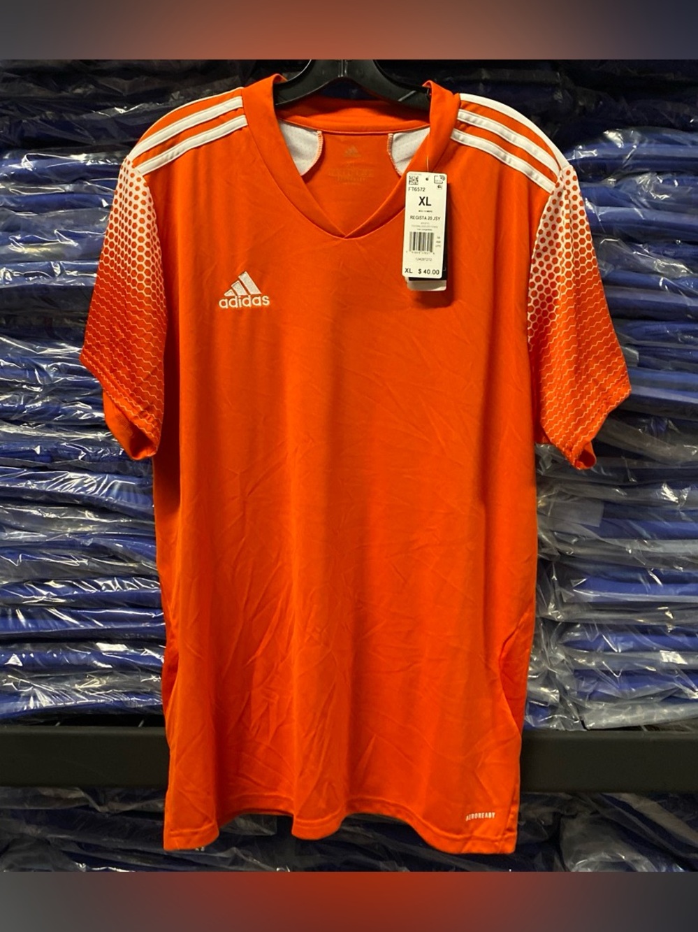 Y2K Regista 20 Soccer Jersey Orange White Men’s XL Aeroready SS NWT (FT6572)